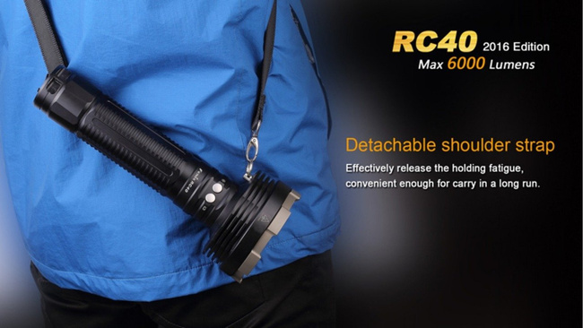Flashlight Fenix RC40, water resistant