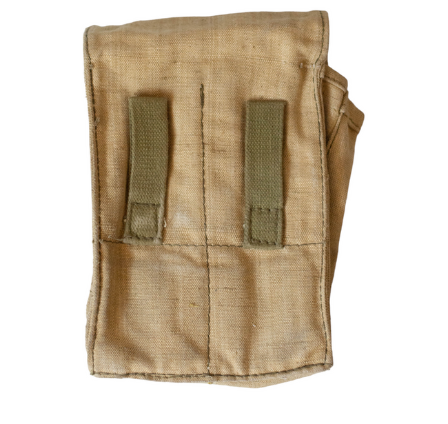 AK-47 MAGAZINE CARRIER WITH 4 COMPARTMENTS - MILITARY SURPLUS FROM ROMANIAN ARMY - VARIOUS SHADES - IN GOOD CONDITION