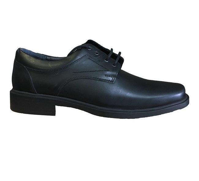 Black leather Shoes Police
