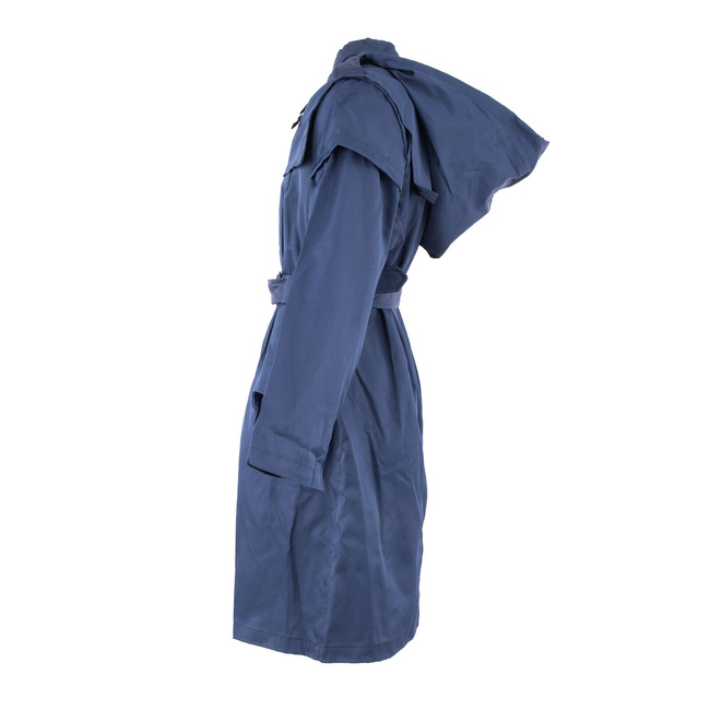 WATERPROOF TRENCH COAT - ROMANIAN ARMY MILITARY SURPLUS - LIKE NEW - NAVY BLUE