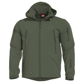 WATERPROOF RAIN JACKET - ARTAXES SOFTSHELL - PENTAGON - OLIVE GREEN