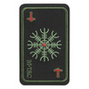 CARD HELMET OF HORROR PATCH (embroidered) - BLACK/OLIVE - M-TAC