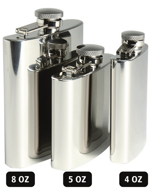 Hip Flask - 220 ml - Stainless steel - Silver - Mil-Tec