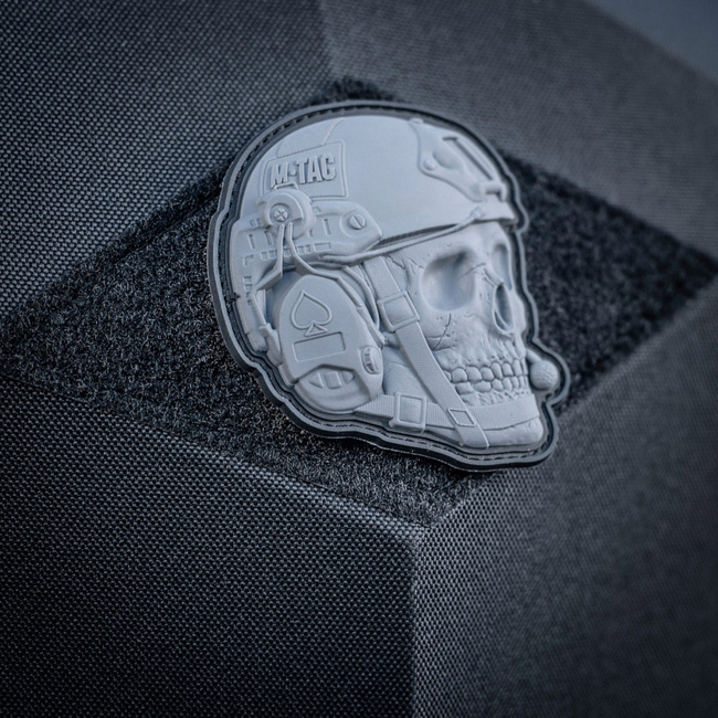 OPERATOR SKULL PATCH - 3D PVC - GREY - M-TAC
