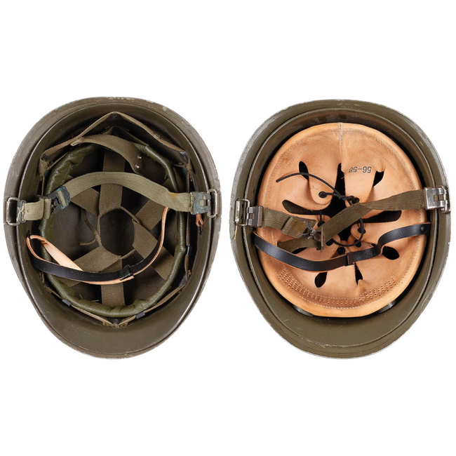 51 Helmet with Removable Plastic Liner - Belgian Army Military Surplus - Olive OD - Used