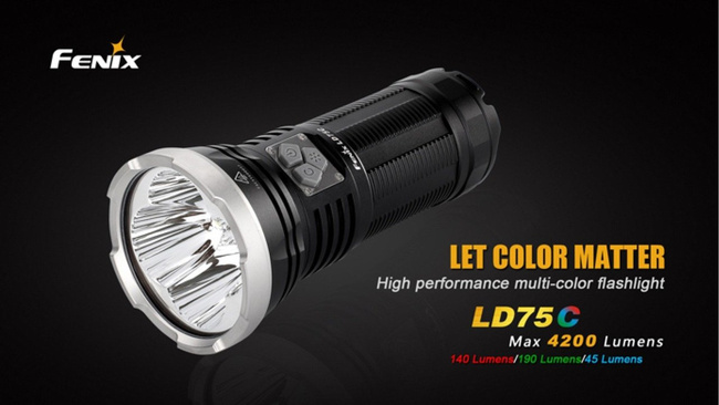 Flashlight Fenix LD75C, water resistant