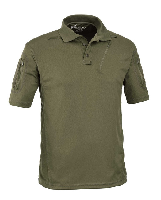POLO T-SHIRT WITH POCKETS - ADVANCED TACTICAL - DEFCON 5 - OD GREEN