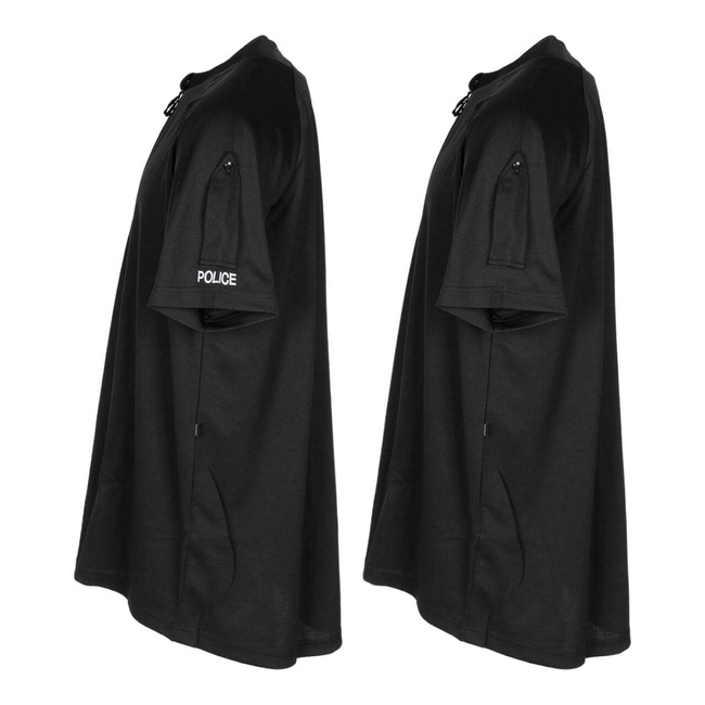 POLICE FUNCTIONAL SHIRT, WITH ZIP - BLACK - MILITARY SURPLUS FROM BRITISH ARMY - LIKE NEW