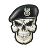 PVC PATCH SKULL WITH BERET POLAND PMW 3D - BLACK - M-TAC
