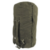 DUFFLE BAG WITH ZIPPER AND 2 STRAPS ON THE BACK - GERMAN ARMY BW MILITARY SURPLUS - GREEN OD - USED