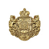 Insignia The Coat of Arms of the Kingdom of Romania - Military Collector's Badge - Shiny Gold