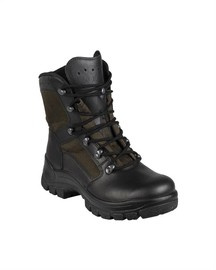 COMBAT BOOTS HOT/DAMP LEATHER/TEXT - MILITARY SURPLUS FROM THE GERMAN ARMY - BLACK - LIKE NEW