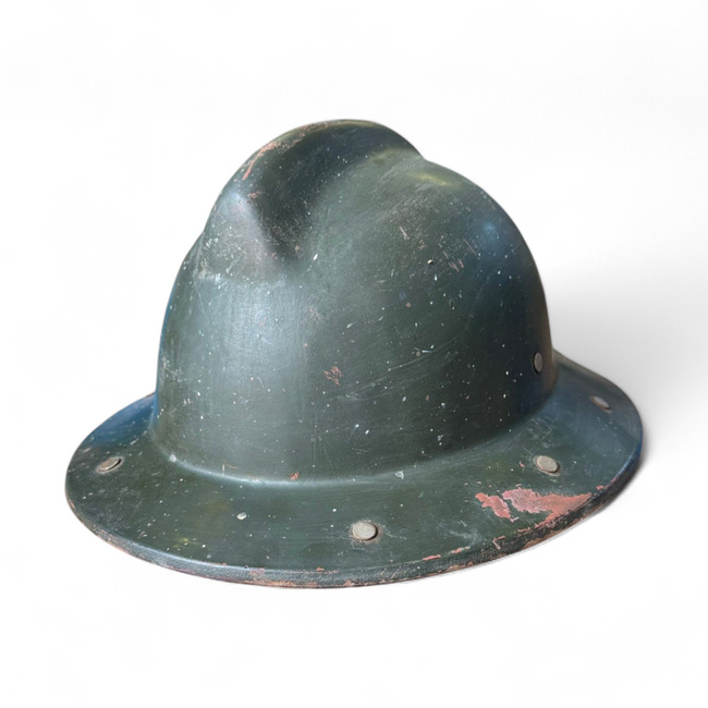 Vintage civil protection helmet - Composite material - Romanian army surplus - Used