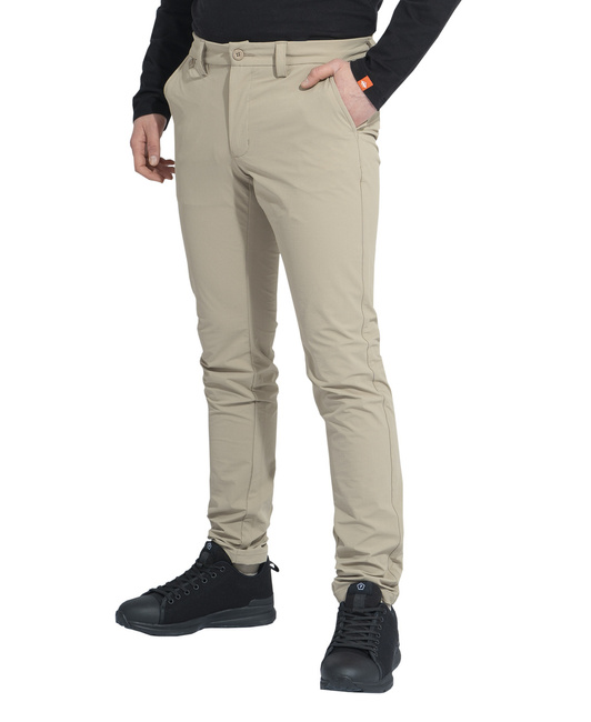 CHINO PANTS - "ALLURE " - PENTAGON® - KHAKI - LENGTH 34″