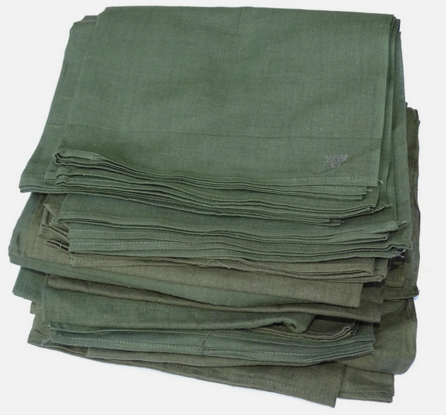 BANDANA - 80 x 80 CM - OD GREEN - MILITARY SURPLUS SWEDISH ARMY - LIKE NEW