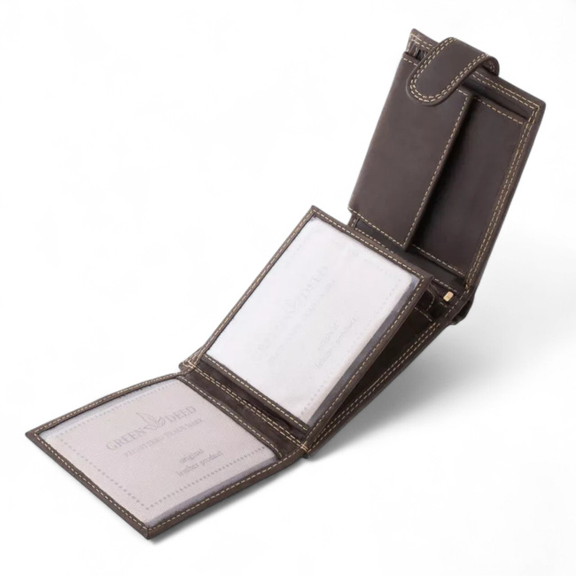 Leather Wallet for Hunters with Print - Dog Paw - GreenDeed