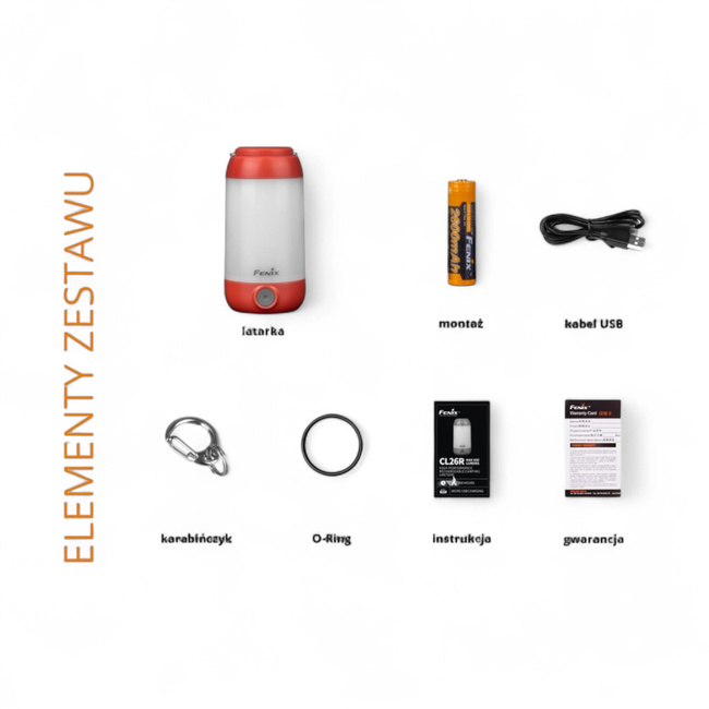Camping Flashlight - Fenix CL26R - Red