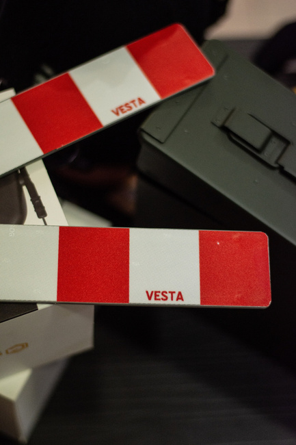 Reflective white-red stripes, traffic light stick (Set of 2 pieces)