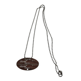 Personalized Dog Tag with Chain - Demo - Romanian Army Military Surplus - Random Inscription - Silver - Like New