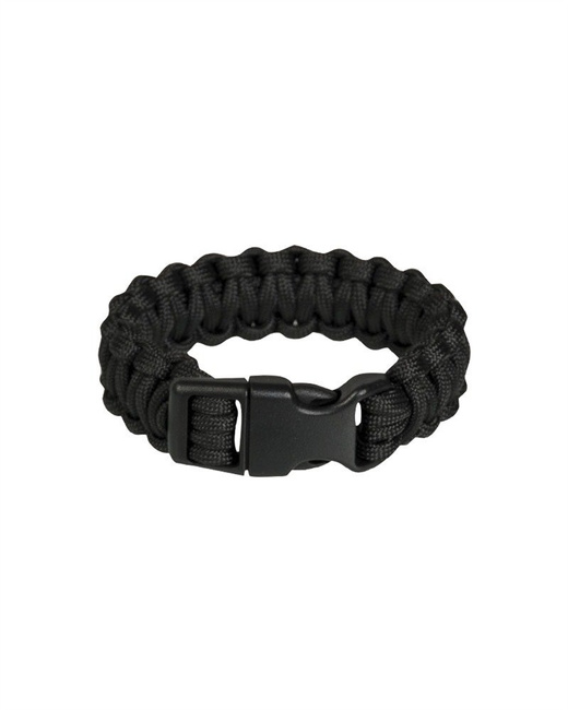 BLACK 22MM PARA BRACELET W. PLASTIC CLOSURE