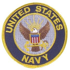 PATCH U.S. NAVY 80 MM DIAMETER
