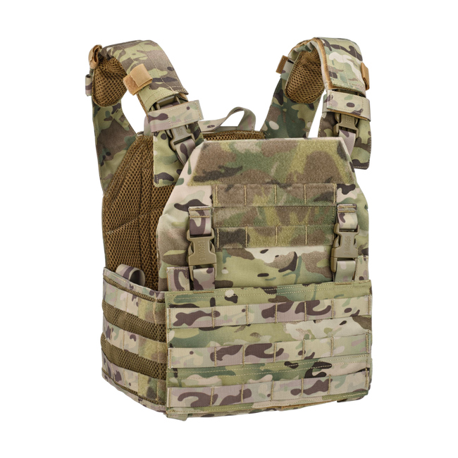 TACTICAL VEST FOR BALLISTIC PLATES - DEFCON 5 - MULTI CAMO