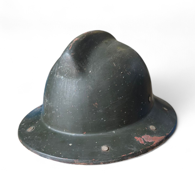 Vintage civil protection helmet - Composite material - Romanian army surplus - Used