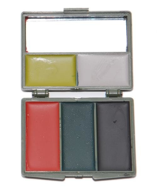 5-COLOUR CAMO FACE PAINT SET W/ MIRROR