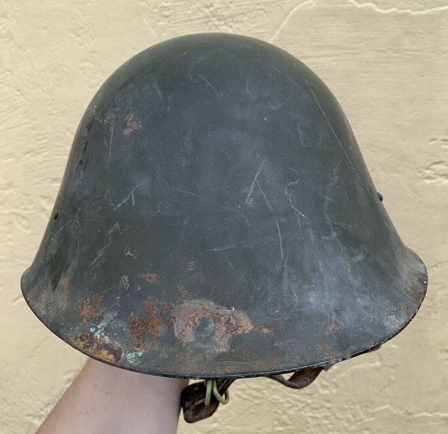 M73 HELMET - COLD WAR ERA - ROMANIAN ARMY MILITARY SURPLUS - USED CONDITION