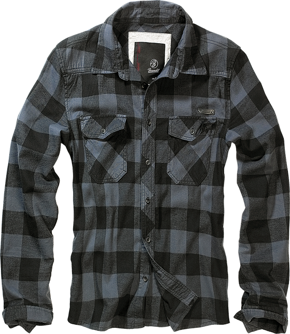 CHECK LONG SLEEVE SHIRT - BLACK/GREY- BRANDIT