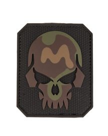CAMO PVC SKULL 3D PATCH W. HOOK and LOOP CLOSURE
