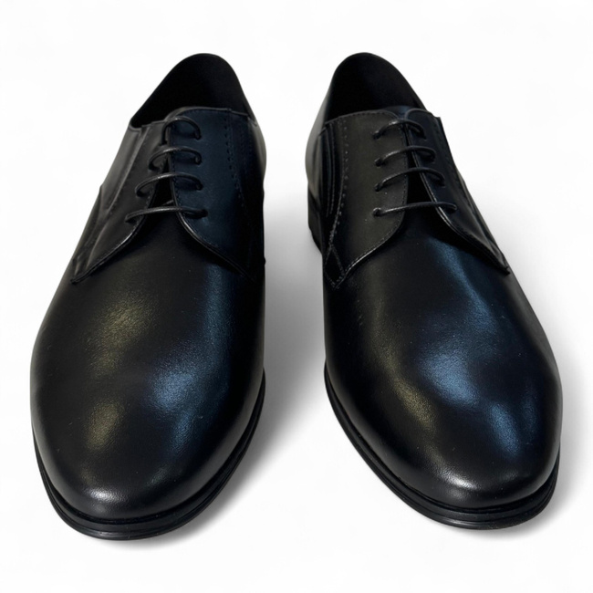Classic Leather Shoes for Local Police, ANP, Gendarmerie, and IGSU - MARISDAL Shoes - Black Vitello