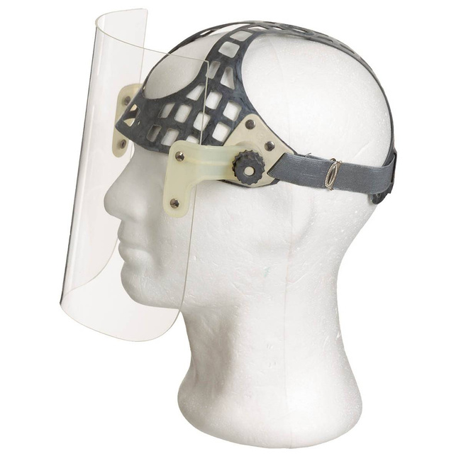 FACE SHIELD - TRANSPARENT - SMALL - CZ/SK MILITARY SURPLUS - LIKE NEW