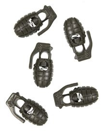 CORD STOPPER WITH METAL SPRING - "PINEAPPLE" - SET OF 10 PIECES - Mil-Tec® - OD