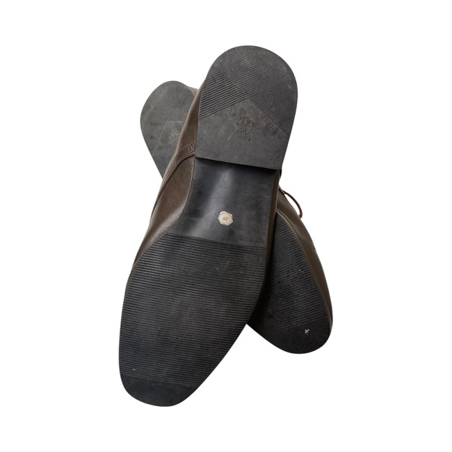 Leather Shoes - MIlitary Surplus Romanian Army - Brown - In good condition 