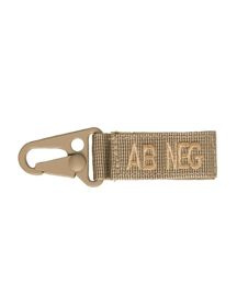 TACT. KEYHOLDER - BLOOD AB neg - 5 PC./PACK - COYOTE