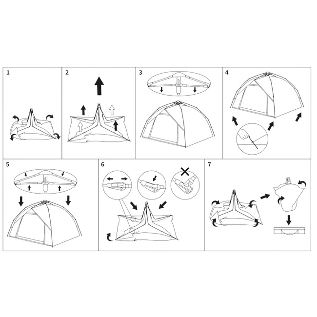 Tent - Quick Up Monodom - 3 Persons - Flecktarn Camouflage - MFH