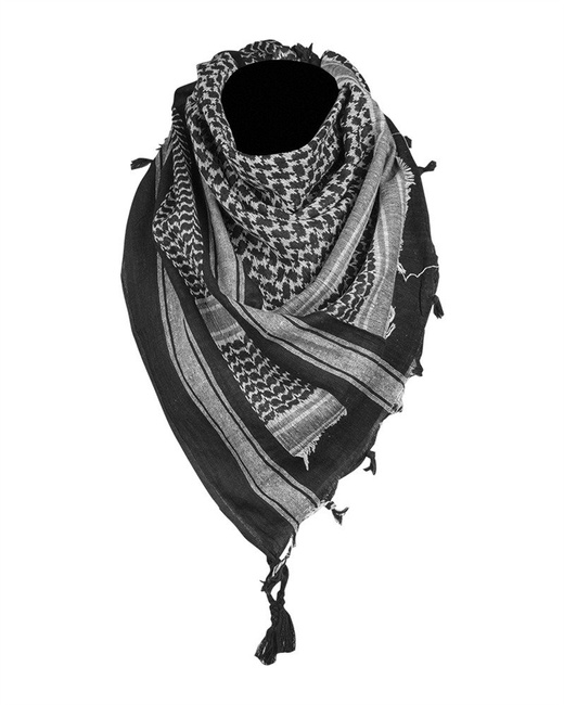 Shemagh scarf - white/black