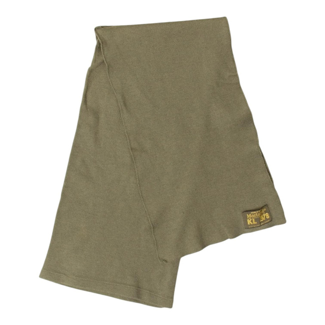 Vintage Half Tubular Scarf - 1970s - Dutch Army Military Surplus - Olive Green - In Good Condition