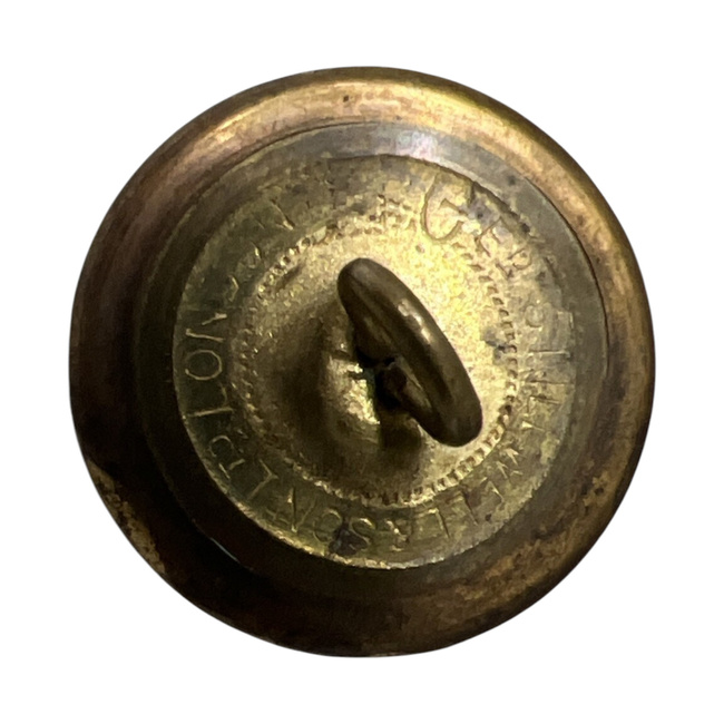 Metal Button - Navy Uniform - Romanian Naval Forces - 16 mm - Anchor Design - Gold - In Good Condition