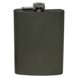 Hip Flask - 8 OZ - Stainless Steel - Olive Green - MFH