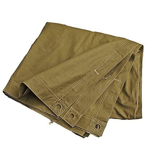 Rare Romanian 1957 military shelter tarpaulin halftent pale green poncho 180 x 180 cm - like new