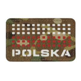 POLSKA PATCH (with flag) - 50 x 80 mm - LASER CUT - MULTICAM/WHITE/RED - M-TAC