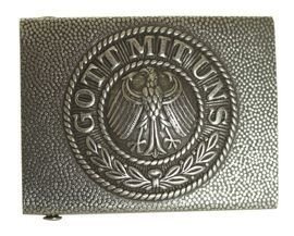 RW GERMAN Grey BELT BUCKLE (REPRO)