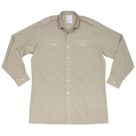 LONG SLEEVE SHIRT - KHAKI - BRITISH MILITARY SURPLUS - LIKE NEW