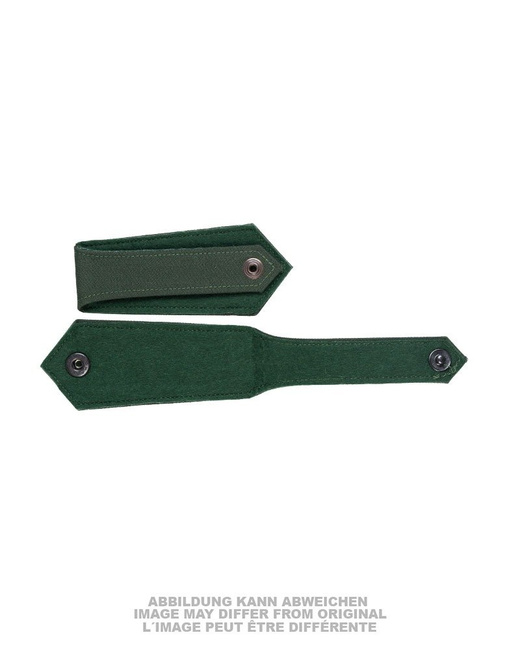 PAIR OF POLICE EPAULETTES – 3 STARS – OD GREEN/SILVER – WEST GERMAN FEDERAL POLICE – LIKE NEW