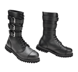 PHANTOM BOOTS WITH 3 BUCKLES - BRANDIT