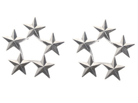 US 5 Star Gen Silver Rank Insignia