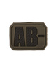 3D BLOOD TYPE PATCH - Mil-Tec® - OD GREEN - AB NEG