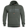 SWEATER WITH HOOD - "PHAETON - BORN FOR ACTION" - PENTAGON® - CAMO GREEN